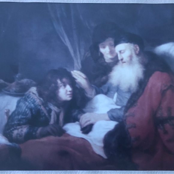 Vintage Picture: “Isaac Blesses Jacob”. 1600’s - Picture 2 of 5